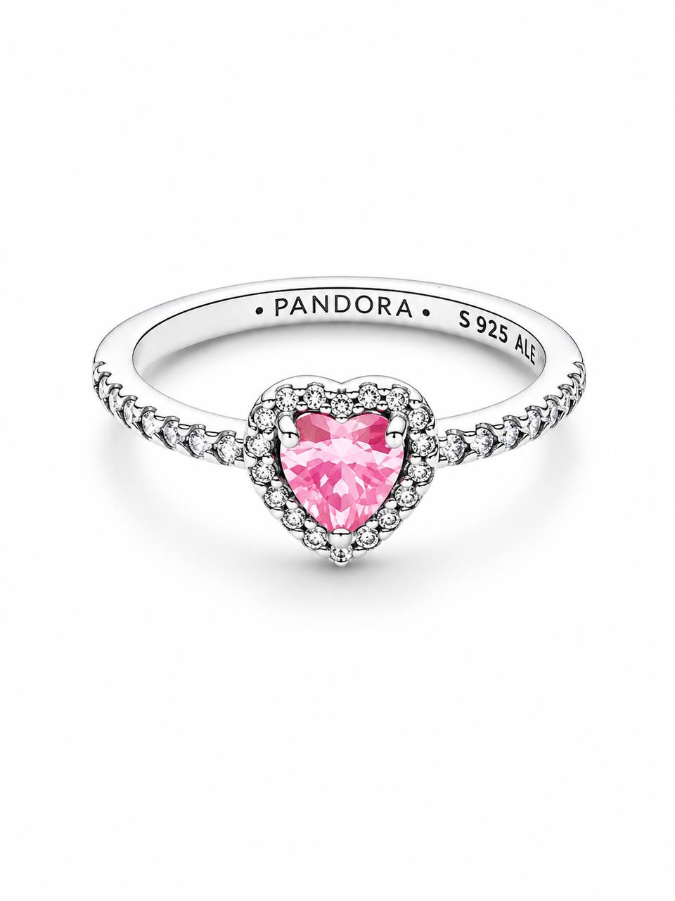 Sparkling Red Heart Stainless Steel Ring