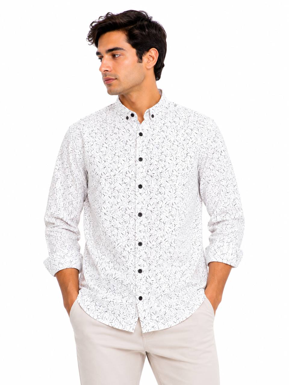 Men's Long-Sleeve Patterned Shirts 
