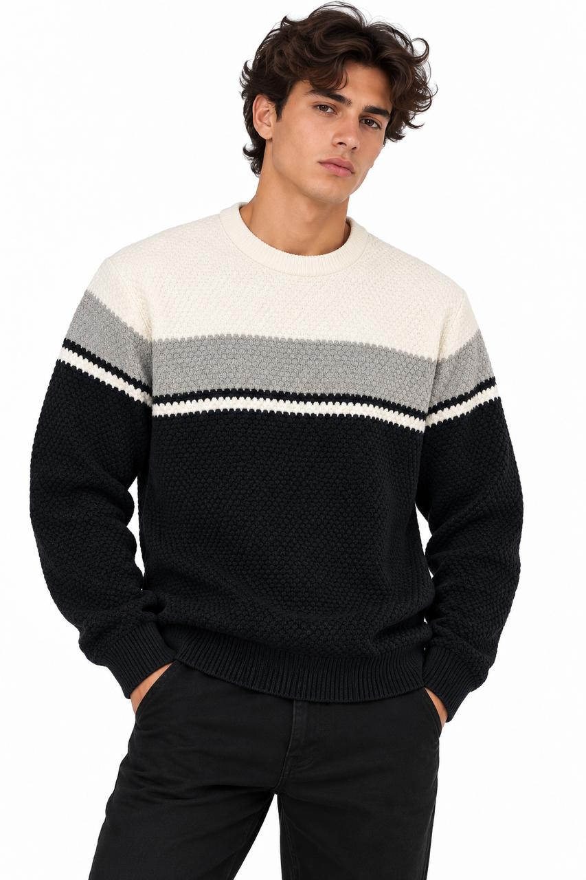 Men's Colorblock Knit Sweater 