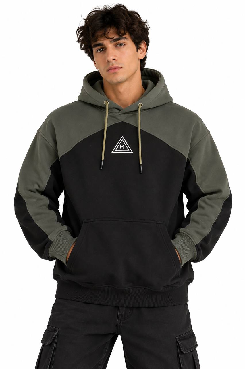 Men's Triangle Logo Front Pocket Hoodie