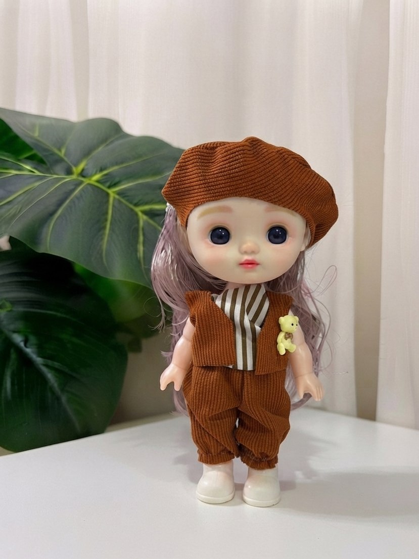 Doll with Brown Suit and Beret