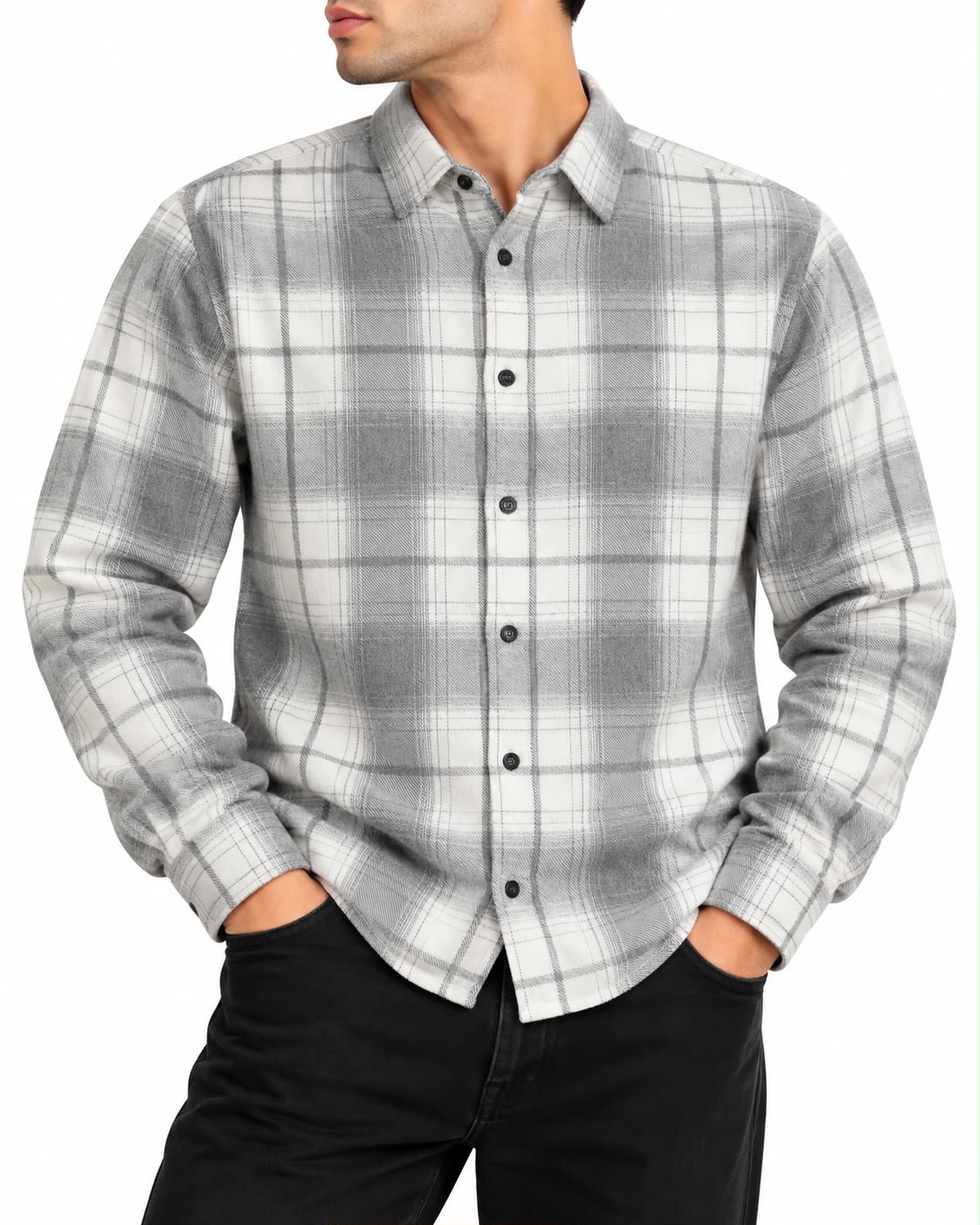 Men's Plaid Woolen Shirt 
