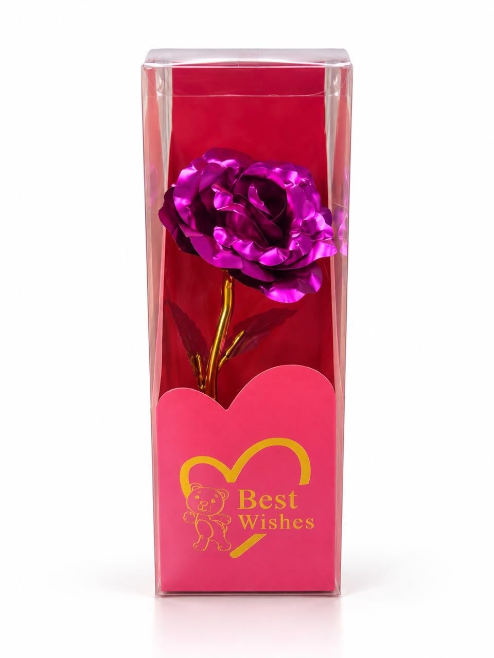 Artificial Gold Foil Rose with Gift Box