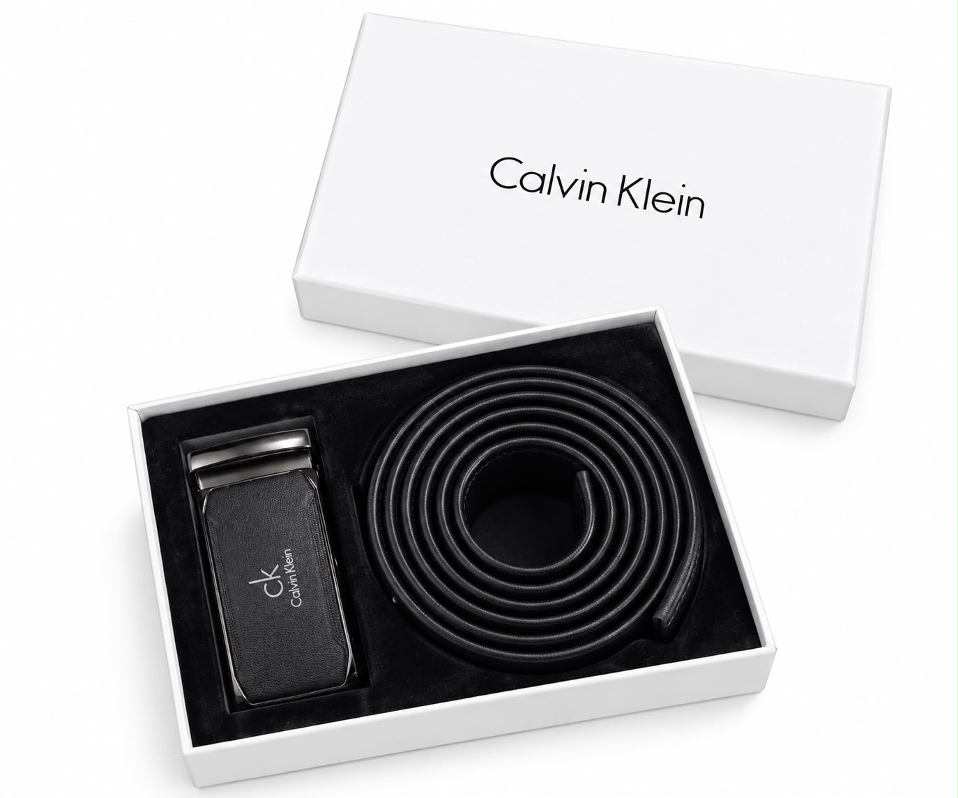Calvin Klein Leather Belt Set - Mirror 